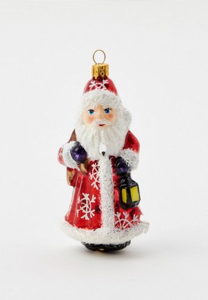 Игрушка елочная Грай Дед Мороз с фонарём. Цвет: красный