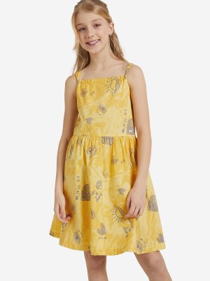 Платье для девочек , Желтый, размер 134 Termit. Цвет: желтый