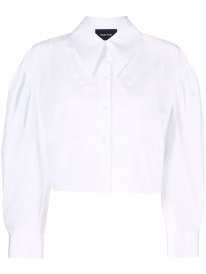 Укороченная блузка с объемными рукавами Simone Rocha. Цвет: белый