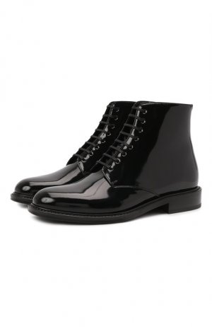 Кожаные ботинки Army Saint Laurent. Цвет: чёрный