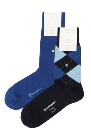 Комплект из двух пар носков Burlington. Цвет: синий