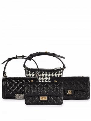 Набор NIB Chanel Success Story 2019-2020-х годов из мини-сумок и чемодана Pre-Owned. Цвет: черный