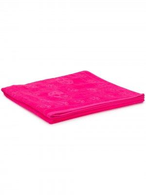 Пляжное полотенце с принтом Alexander McQueen. Цвет: розовый