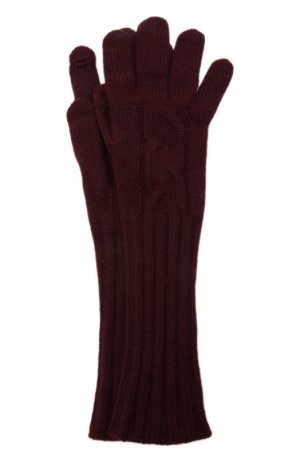 Кашемировые перчатки Loro Piana. Цвет: бордовый