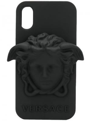 Чехол для iPhone X Medusa Versace. Цвет: черный