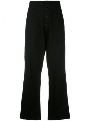 Укороченные широкие брюки Rta. Цвет: чёрный