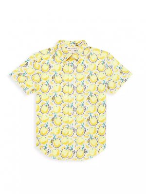 Рубашка для праздничного дня с принтом лимонада маленьких мальчиков и , цвет lemonade Appaman