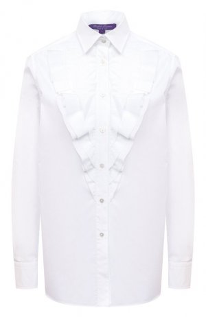 Хлопковая рубашка Ralph Lauren. Цвет: белый