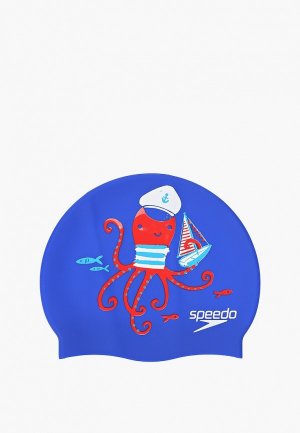 Шапочка для плавания Speedo. Цвет: синий