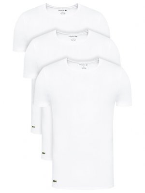 Комплект из 3 футболок приталенного кроя , белый Lacoste