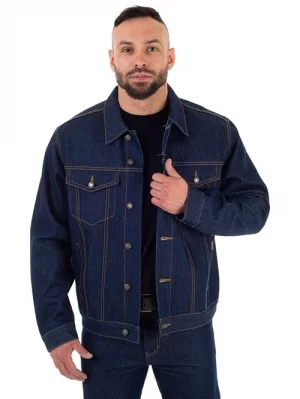 Джинсовая куртка мужская 12062 синяя XXL Montana. Цвет: синий