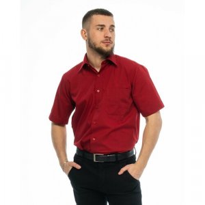 Рубашка , размер 54RU/XL/170-178/43 ворот, красный Maestro. Цвет: красный