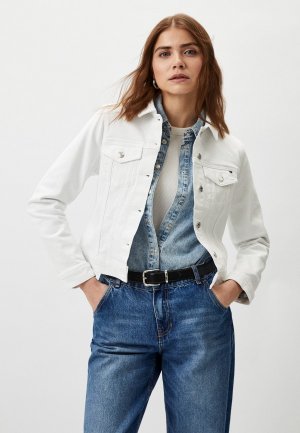 Куртка джинсовая Tommy Hilfiger. Цвет: белый