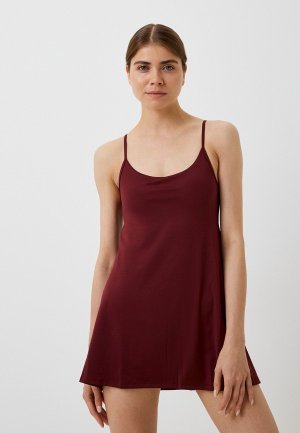 Платье Reebok LUX STRAPPY DRESS. Цвет: бордовый