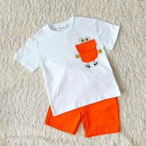 Комплект одежды , размер 98\3, оранжевый, белый ALG. Цвет: оранжевый/белый