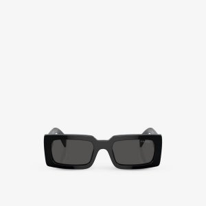 Солнцезащитные очки PR A07S в оправе-подушке из ацетата , черный Prada