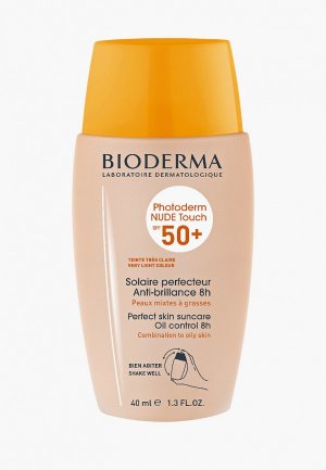 Флюид для лица Bioderma фотодерм с тоном SPF 50+ (очень светлый оттенок) 40 мл. Цвет: бежевый