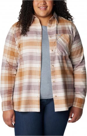Фланелевая рубашка с длинными рукавами Calico Basin больших размеров , цвет Dusty Pink Dimensional Buffalo Columbia