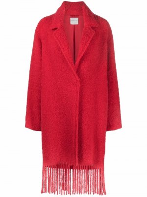 Пальто с бахромой Forte. Цвет: красный