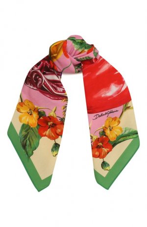 Хлопковый платок Dolce & Gabbana. Цвет: розовый