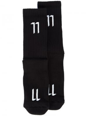 Носки с логотипом 11 By Boris Bidjan Saberi. Цвет: черный