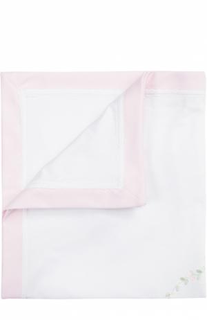 Одеяло из хлопка с вышивкой Aletta. Цвет: розовый