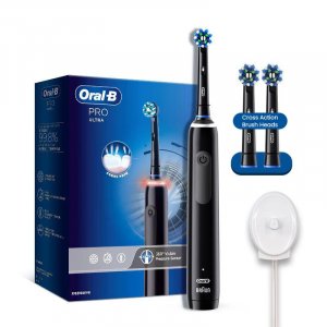 Электрическая зубная щетка Oral B PRO4 ULTRA, для взрослых, коробка Ultra 3D Sonic Pro, серия с круглой головкой, глубокая чистка, массаж десен, праздничный подарок Oral-B