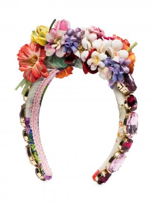 Ободок с цветочным декором Dolce & Gabbana. Цвет: красный