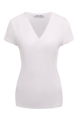 Льняная футболка Max&Moi. Цвет: белый