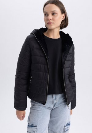 Зимняя куртка Regular Fit , черный DeFacto