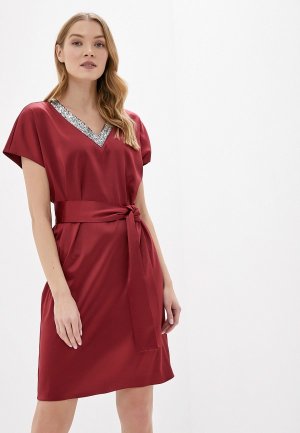Платье Lea Vinci. Цвет: бордовый