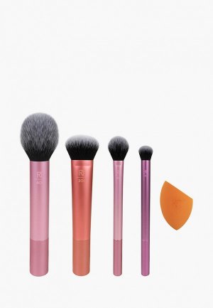Набор кистей для макияжа Real Techniques Everyday Essentials. Цвет: розовый