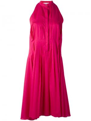 Плиссированное расклешенное платье Io Ivana Omazic. Цвет: розовый и фиолетовый