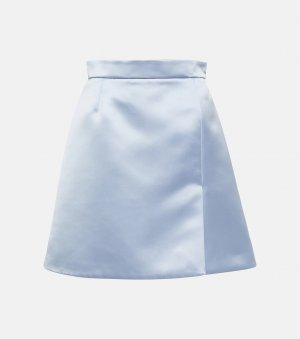 Атласная мини-юбка duchess , синий Nina Ricci