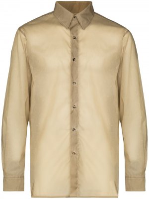 Полупрозрачная рубашка на пуговицах UNIFORME. Цвет: коричневый