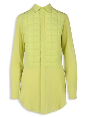 Шелковая Рубашка - Туника на пуговицах, желтый Bottega Veneta