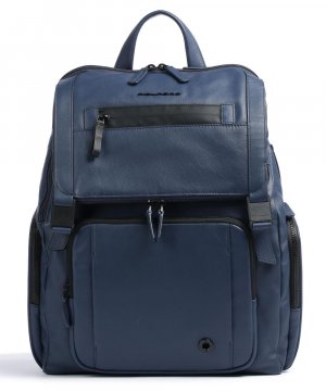 Рюкзак CHARLIE 14″ из мелкозернистой яловой кожи , синий Piquadro