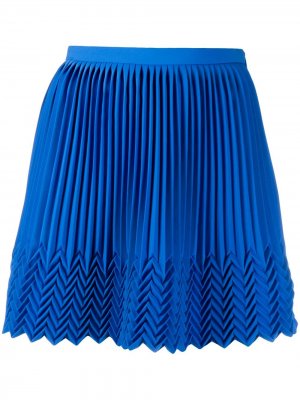 Юбка мини со складками Marco De Vincenzo. Цвет: синий