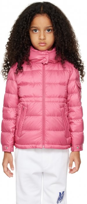 Детская розовая пуховая куртка Dalles Moncler Enfant
