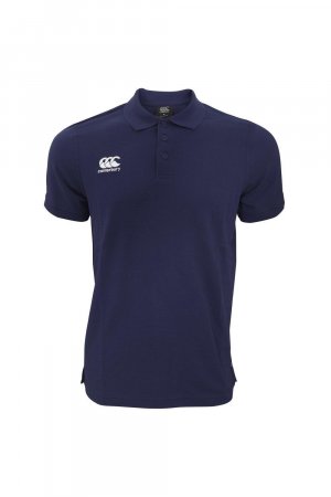 Рубашка-поло из пике с короткими рукавами Waimak, темно-синий Canterbury