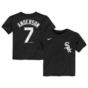 Черная футболка Tim Anderson Chicago White Sox с именем и номером игрока для малышей Nike
