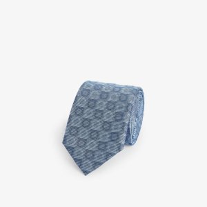Шелковый галстук Tucson с монограммой , цвет celeste Ferragamo