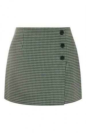 Шерстяная юбка P.A.R.O.S.H.. Цвет: зелёный