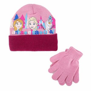 Комплект 2шт шапка + перчатки Снежная королева Детский DISNEY