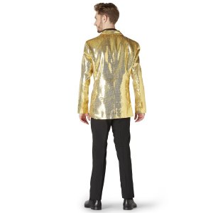 Мужской пиджак золотистого цвета с пайетками от OppoSuits Suitmeister