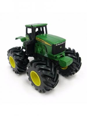 Трактор Monster Treads с большими колесами вибрацией и звуком TOMY.. Цвет: зеленый, желтый, черный