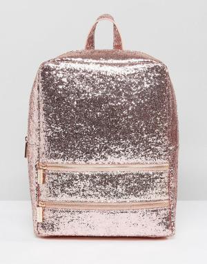 Розовый рюкзак с блестками Skinnydip