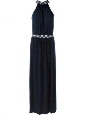 Декорированное длинное платье Michael Kors. Цвет: синий
