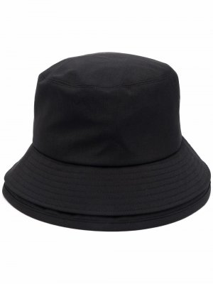 Layered effect bucket hat sacai. Цвет: черный