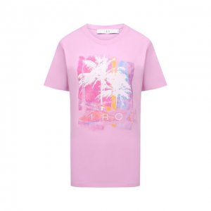 Хлопковая футболка Iro. Цвет: розовый